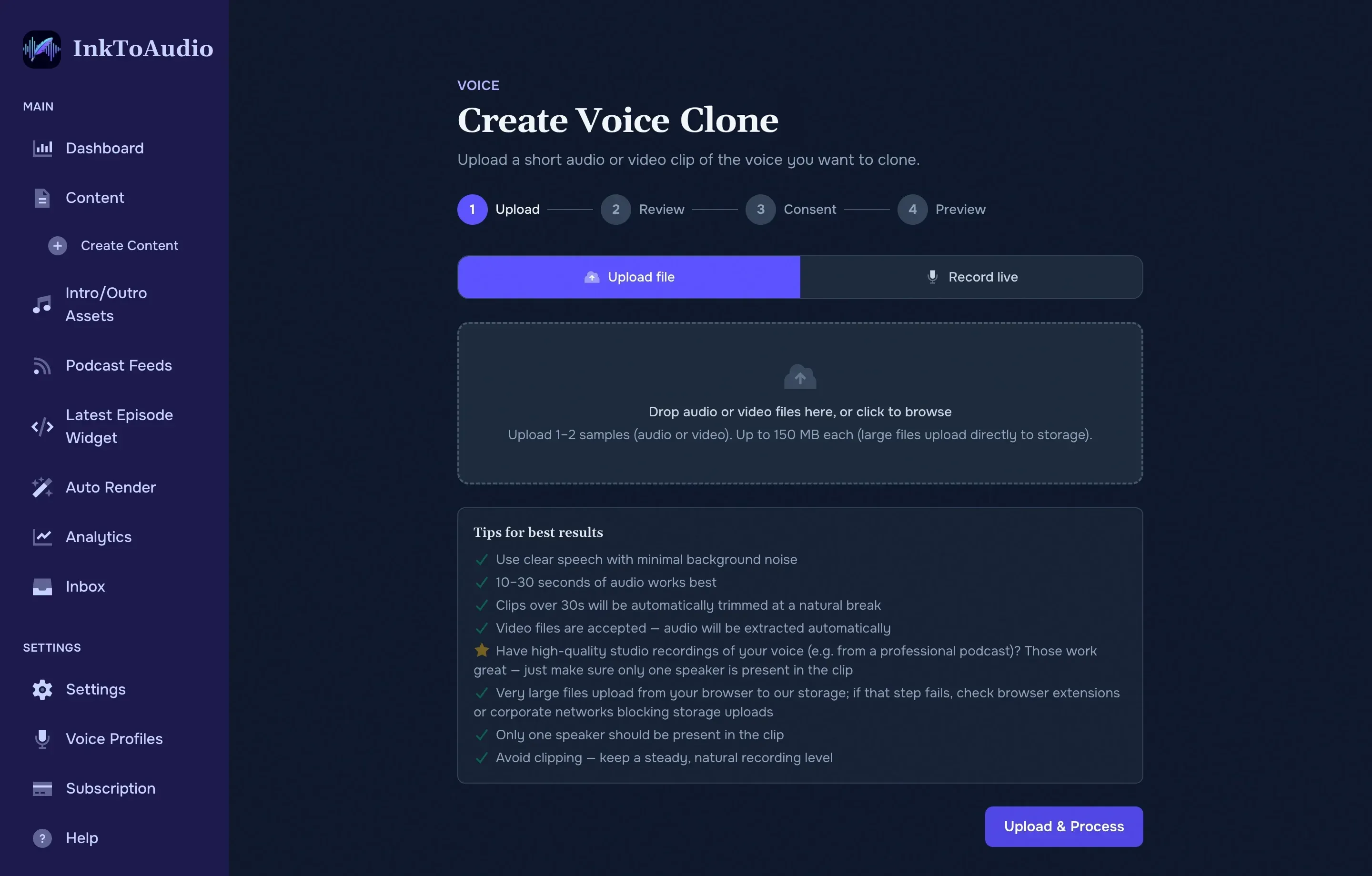 Voice cloning wizard