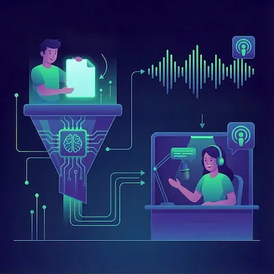 Illustration for Best Text-to-Podcast Platforms for Publishers
